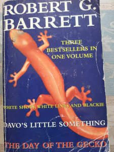 The DAY OF THE GECKO ./ ROBERT G BARRETT ,3 stories in 1 LARGE PAPER