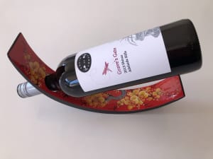 Unique Elegant Red wood wine holder