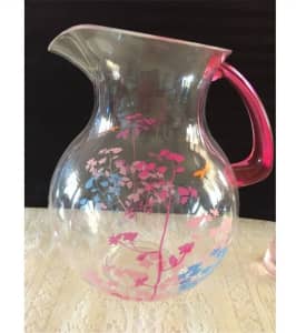Pink unique plastic drink jug pitcher