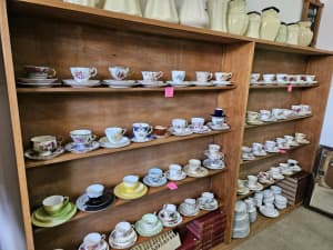 A collection of bone china Trio tea sets. $20 each
