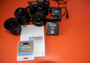 Wanted: Nikon D7000, Nixon Lenses, filters, battery and charges and manual 