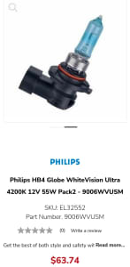 Brand new Philips White Vision Ultra Globe