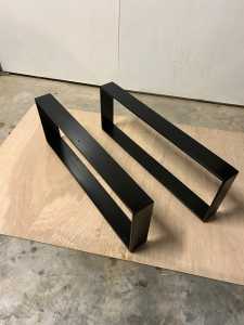 Powdered Coated Steel Table legs- gloss black