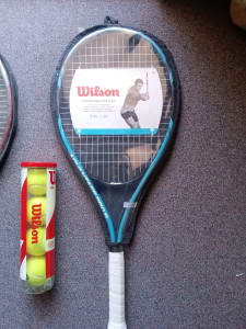 Tennis racquet and balls brand new 