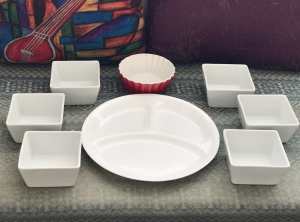 3 Compartment Divided Plate Bowls Set