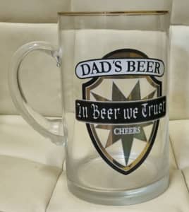 Large Dads Beer Glass