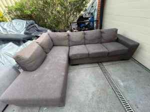 ! another L shape large fabric sofa