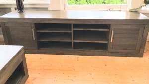 FREE TV unit/sideboard, dark solid wood great condition