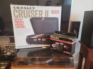 Crosley Cruiser II Portable Battery Powered Turntable with Extra Exter
