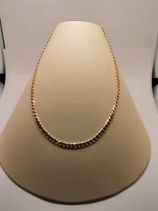 18ct Solid Gold Curb Necklace #407289