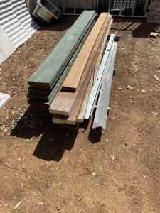 Jarrah and redgum timber, steel lintels