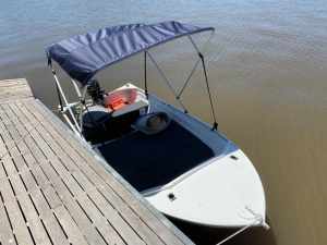Tinnie Boat with 15hp Mercury Motor