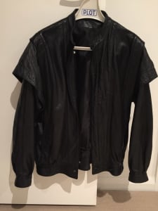 Vintage Leather Jacket - Fully Lined - Italy - size 40