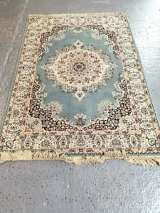 Vintage synthetic Persian style rug. Size in pics.