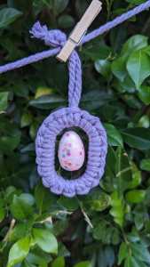 Easter Macrame Bunting - Purple with Various Colours $15 each