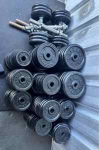Weights and dumbbell bars - $2 a kilo