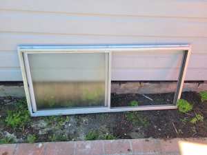 Frosted anodized sliding window 1600 x 725