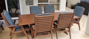 Jarrah outdoor table and chairs