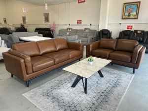 RILEY LUXURY TOP GRAIN GENUINE LEATHER 3 2 SEATER LOUNGE SUITE
