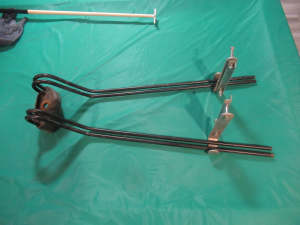 Weight distribution bars for caravan towing.