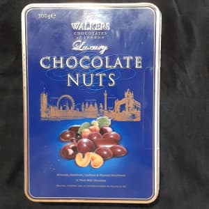 Collectable Tin. WALKERS chocolate nuts. 