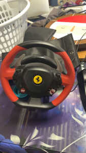 xbox thrustmaster ferrari 458 steering wheel and pedals
