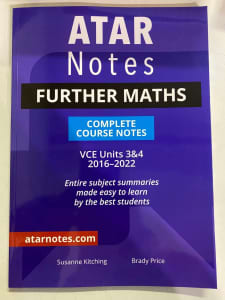 BRAND NEW ATAR Notes - Further Maths VCE Units 3&4 Notes 2016-22