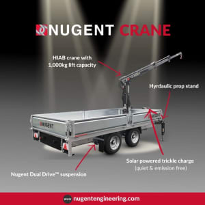 Nugent crane trailer