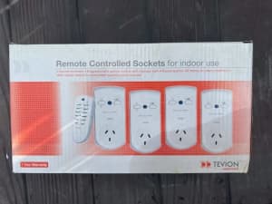 Tevion Remote Controlled Sockets for Indoor Use in PC Never Used