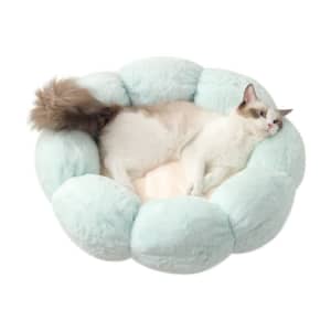 Anti Skid Cute Cat Bed for Cats and Small Dogs-Light Green-L...