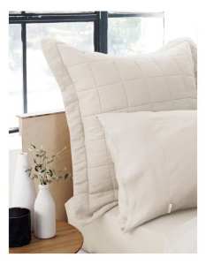 2 Sheridan Abbotson Linen Euro Pillow Shams (RRP $149.99 each) -As New
