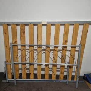 double size steel/ wooden frame bed 