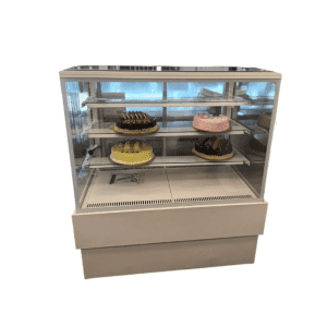 Mastercool Squared Glass Cake Showcase 1200mm White - Rent or Buy