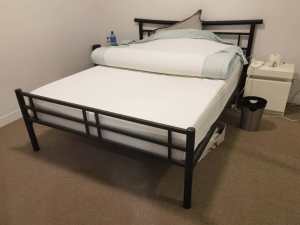 Japanese style solid steel bed frame