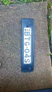 Found a slimline licence plate: BTG04S