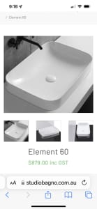 Ceramic basin semi inset By Studio Bagno