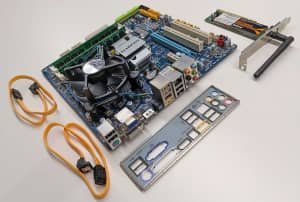Motherboard & 3GHz CPU & RAM & GPU & WiFi & Cooler & SATA Cable Combo