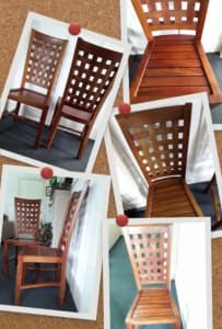 2 x Timber diningroom chairs Excellent condition 