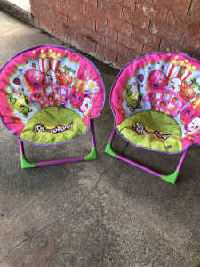 FREE!! - 2 x Shopkins kids foldable chairs