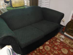 ONE TWO SEATERS GREEN SOFA’S (will split if only one needed)