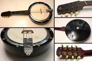 Banjolin (Banjo Mandolin) vintage British Made 8 steel string, 60cm
