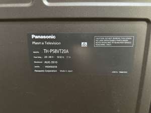 Panasonic 58 inch Plasma 3D TV