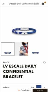 💙Louis Vuitton Escale Daily Confidential Bracelet Limited Ed Sold