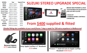 SUZUKI SWIFT Grand Vitara SX4 Stereo Jimny CarPlay Upgrade Special