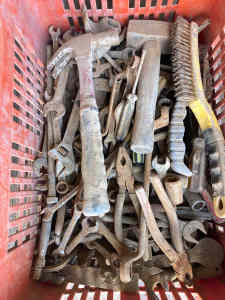 Worshop tools and spanners Good value need cleaning up Good value