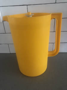 Vintage Tupperware Large Yellow Jug - 26cm H
