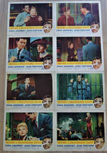 1956 Complete Lobby Card Set Beyond A Reasonable Doubt Joan Fontaine
