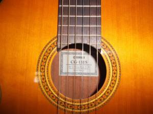 Lightly used Yamaha classical guitar CG-131S black Magnum hard case