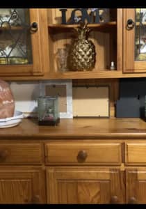 storage display cabinet kitchen dresser / side board lead light