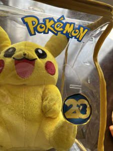 Pokémon Pikachu 20th anniversary plush toy. Limited edition.